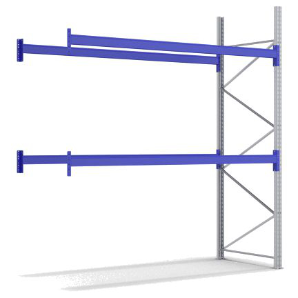 Rayonnage à palettes pour 10 palettes, largeur 1900 mm, 5 niveaux de stockage