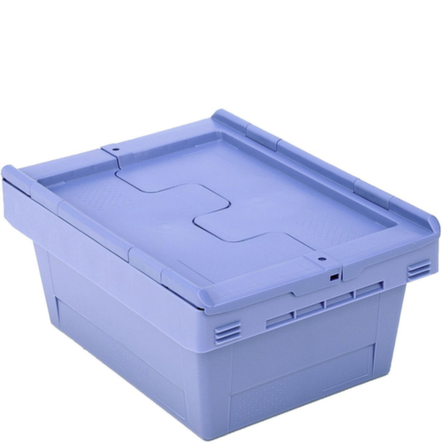 BITO Bac réutilisable plombable, capacité 16 l, Couvercle à charnière en 2 parties