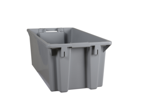 Bac gerbable emboîtable, gris, capacité 70 l