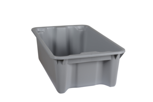Bac gerbable emboîtable, gris, capacité 34 l