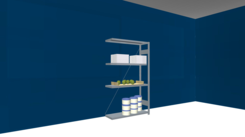 hofe Rayonnages sans vis en acier inoxydable, hauteur x largeur x profondeur 1750 x 1010 x 335 mm, 4 tablettes