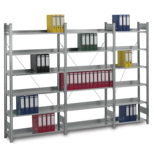 hofe Rayonnage sans boulons pour classeurs, 8 tablettes, avec revêtement en zinc anti-corrosion