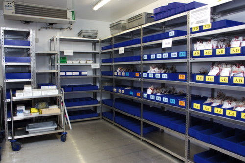 hofe Etagère en acier inoxydable, hauteur x largeur x profondeur 2500 x 1000 x 800 mm, 6 tablettes