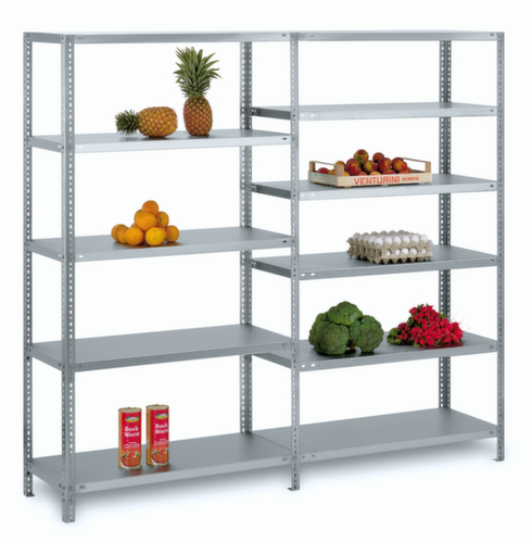 hofe Etagère en acier inoxydable, hauteur x largeur x profondeur 2500 x 1000 x 800 mm, 6 tablettes