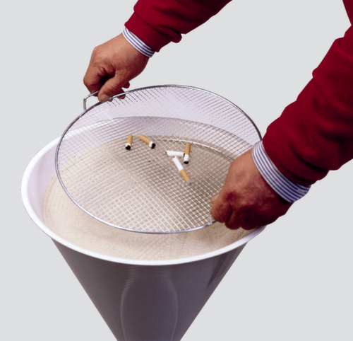 VAR Cendrier sur pied en forme de sablier, argent