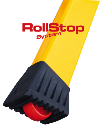 Krause Marchepied pliant sur roulettes Monto® Rolly®, aluminium, jaune