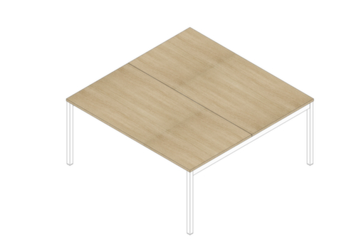 Quadrifoglio Bureau Bench à hauteur réglable Practika avec 2 plans de travail