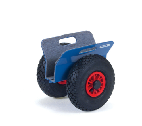 fetra Chariot porte-panneaux avec revêtement en feutre, force 250 kg, air bandage