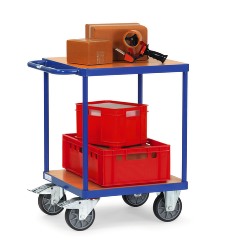 fetra Chariot à plateaux avec plateaux en acier 600x600 mm, force 500 kg, 2 plateaux