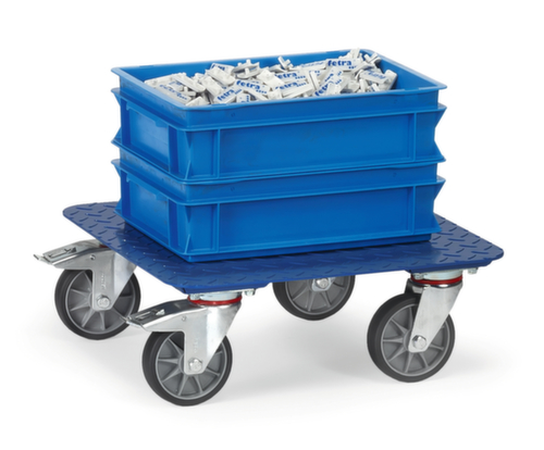 fetra plateau roulant avec tôle striée, force 400 kg, TPE bandage