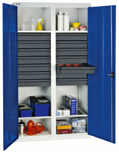 stumpf Armoire d'atelier haute Serie 3000 avec tablettes de rétention extensibles + tiroirs, largeur 1000 mm