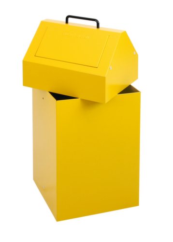 stumpf Conteneur de matériaux recyclables ignifugés, 45 l, RAL1003 jaune de sécurité, couvercle RAL1003 jaune de sécurité