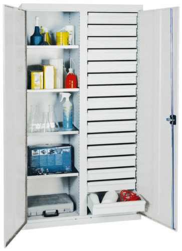 stumpf Armoire d'atelier Serie 2000 avec tablettes de rétention + tiroirs, largeur 1000 mm