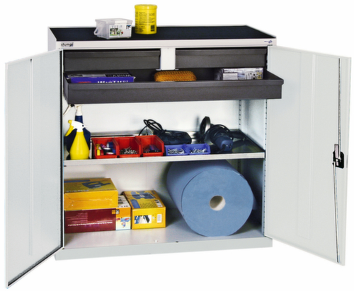 stumpf Armoire d'atelier Serie 3000 avec 2 tablettes de rétention + 3 tiroirs, largeur 1000 mm