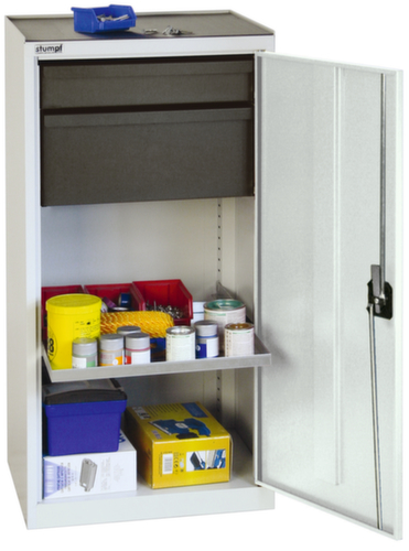 stumpf Armoire d'atelier Serie 3000 avec 1 tablette de rétention + 2 tiroirs, largeur 500 mm