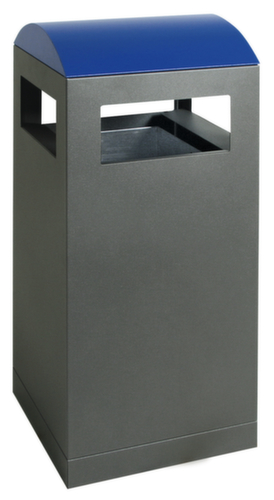 Poubelle avec coiffe colorée, 40 l, RAL7016 gris anthracite