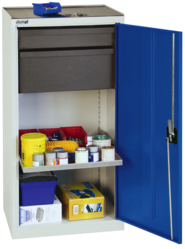 stumpf Armoire d'atelier Serie 3000 avec 1 tablette de rétention + 2 tiroirs, largeur 500 mm