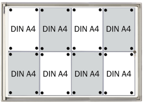 Franken Vitrine d'affichage plate X-tra!Line® pour l'intérieur