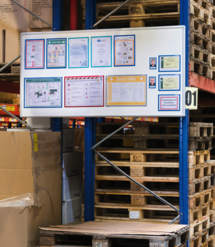 tableau blanc pour glissière murale modulaire, hauteur x largeur 900 x 1200 mm