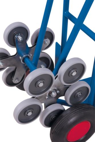 VARIOfit Diable pour escaliers 5 étoiles, force 200 kg, largeur de pelle 320 mm, bandage air