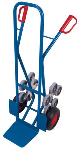 VARIOfit Diable pour escaliers 5 étoiles, force 200 kg, largeur de pelle 320 mm, bandage air