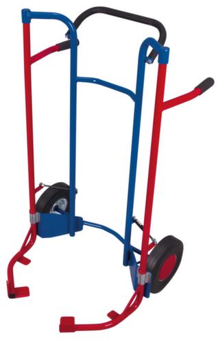 VARIOfit Diable à pneus, RAL5010 bleu gentiane, bandage caoutchouc plein