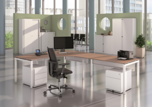 Bisley Caisson mobile Note, 3 tiroir(s), argent/argent