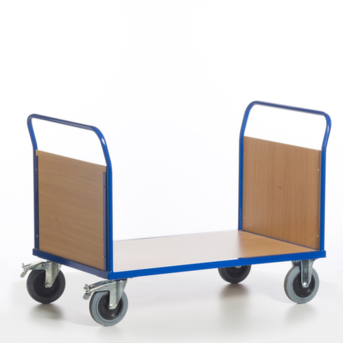 Rollcart Chariot à double ridelle, force 600 kg, plateau longueur x largeur 1200 x 800 mm