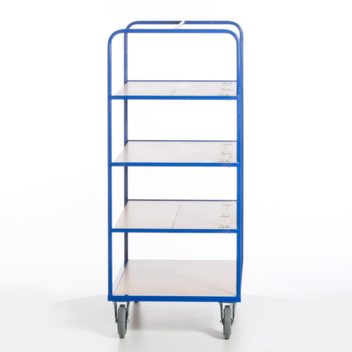 Rollcart Chariot à étagères avec tablettes rabattables, force 600 kg, 4 plateaux