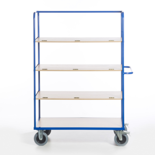 Rollcart Chariot à étagères avec tablettes rabattables, force 600 kg, 4 plateaux