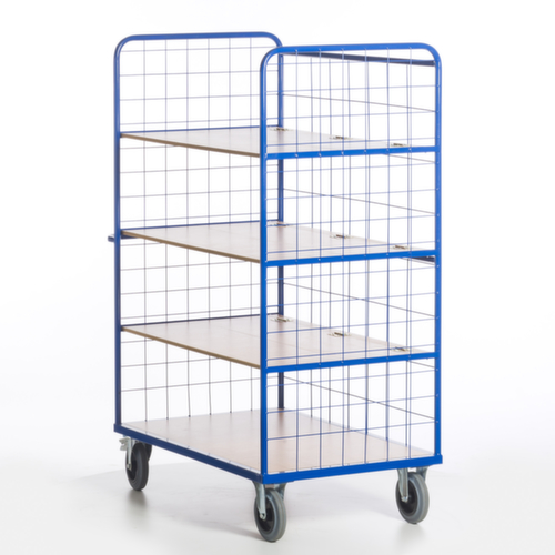 Rollcart Chariot à étagères avec tablettes rabattables, force 600 kg, 4 plateaux