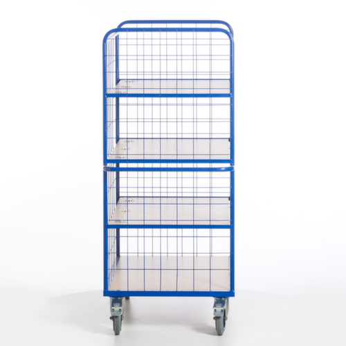 Rollcart Chariot à étagères avec tablettes rabattables, force 600 kg, 4 plateaux