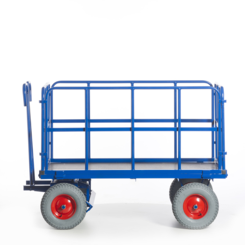 Rollcart Chariot à avant-train pivotant avec panneau de contreplaqué en résine phénolique