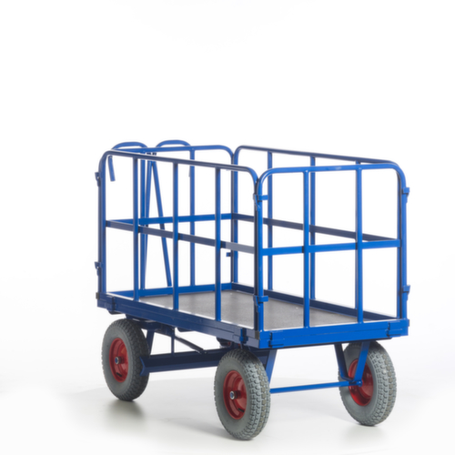 Rollcart Chariot à avant-train pivotant avec panneau de contreplaqué en résine phénolique