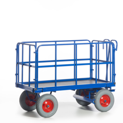 Rollcart Chariot à avant-train pivotant avec panneau de contreplaqué en résine phénolique