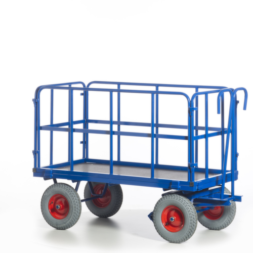 Rollcart Chariot à avant-train pivotant avec panneau de contreplaqué en résine phénolique