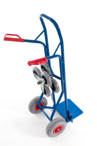 Rollcart Diable pour escaliers 3 étoiles, force 150 kg, largeur de pelle 300 mm, bandage air