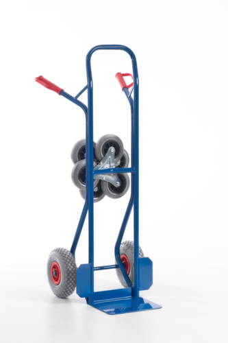 Rollcart Diable pour escaliers 3 étoiles, force 150 kg, largeur de pelle 300 mm, bandage air