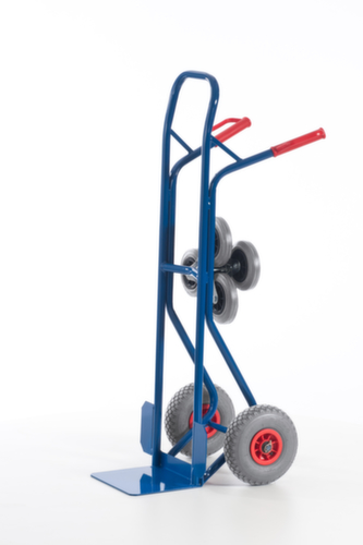 Rollcart Diable pour escaliers 3 étoiles, force 150 kg, largeur de pelle 300 mm, bandage air