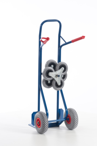 Rollcart Diable pour escaliers 3 étoiles, force 150 kg, largeur de pelle 300 mm, bandage air