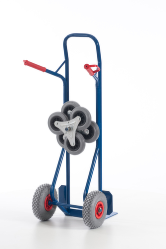 Rollcart Diable pour escaliers 3 étoiles, force 150 kg, largeur de pelle 300 mm, bandage air