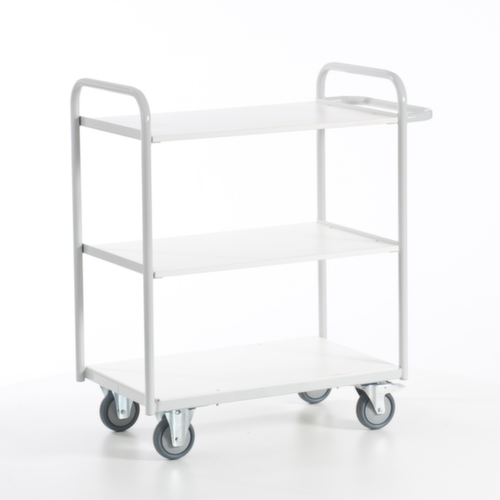 Rollcart Chariot de bureau, force 150 kg, 3 plateaux