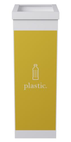Paperflow Collecteur de recyclage en polystyrène, 60 l, jaune/blanc