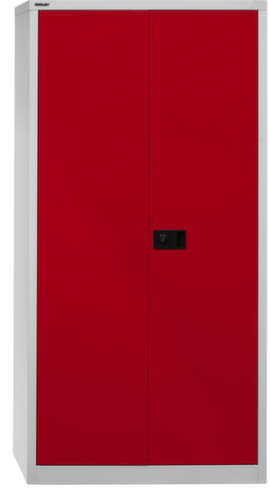 Bisley Armoire de classement Universal, 5 hauteurs des classeurs, gris clair/rouge cardinal