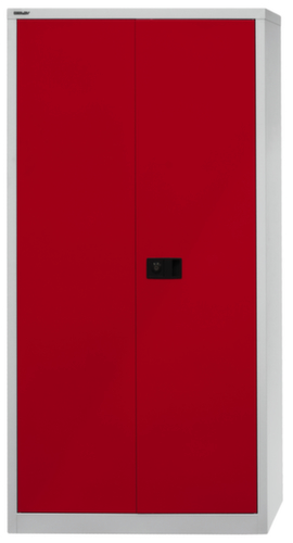 Bisley Armoire de classement Universal, 5 hauteurs des classeurs, gris clair/rouge cardinal