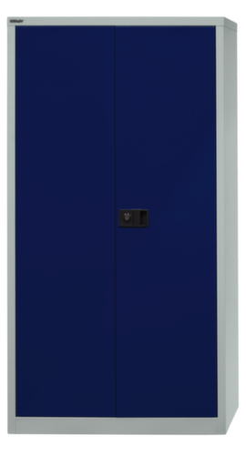 Bisley Armoire de classement Universal, 4 hauteurs des classeurs, gris clair/bleu Oxford