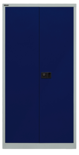 Bisley Armoire de classement Universal, 4 hauteurs des classeurs, gris clair/bleu Oxford