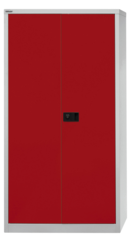 Bisley Armoire de classement Universal, 4 hauteurs des classeurs, gris clair/rouge cardinal