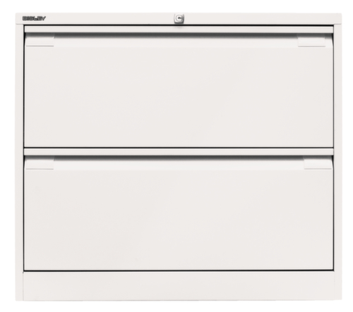 Bisley Armoire pour dossiers suspendus, 2 extensions, blanc signalisation/blanc signalisation