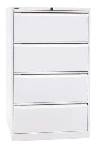 Bisley Armoire pour dossiers suspendus, 4 extensions, blanc signalisation/blanc signalisation